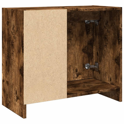 vidaXL Waschbeckenschrank Räuchereiche 63x29x55 cm Holzwerkstoff