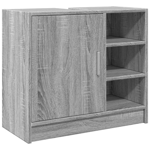 vidaXL Waschbeckenunterschrank Grau Sonoma 63x29x55 cm Holzwerkstoff