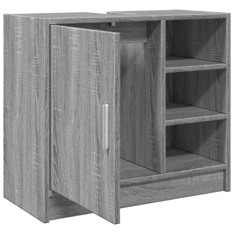 vidaXL Waschbeckenunterschrank Grau Sonoma 63x29x55 cm Holzwerkstoff