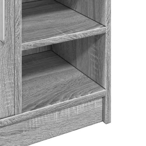 vidaXL Waschbeckenunterschrank Grau Sonoma 63x29x55 cm Holzwerkstoff