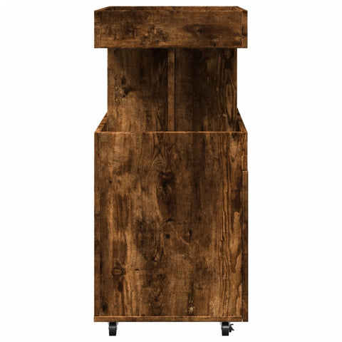 vidaXL Barwagen Räuchereiche 50x41x89 cm Holzwerkstoff