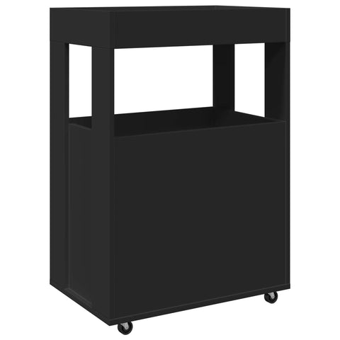 vidaXL Barwagen Schwarz 60x39,5x89 cm Holzwerkstoff