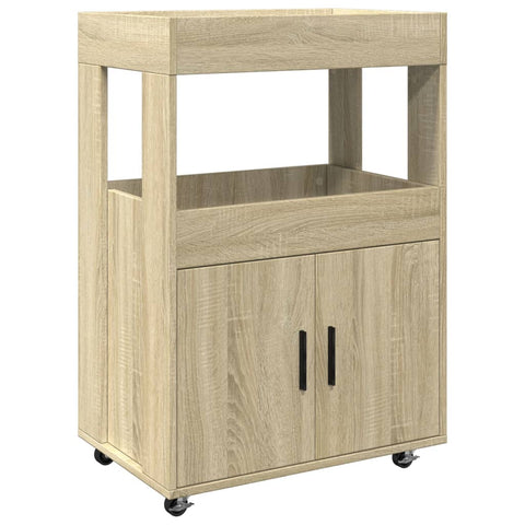 vidaXL Barwagen Sonoma-Eiche 60x39,5x89 cm Holzwerkstoff