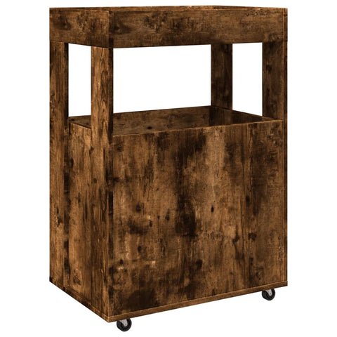 vidaXL Barwagen Räuchereiche 60x39,5x89 cm Holzwerkstoff