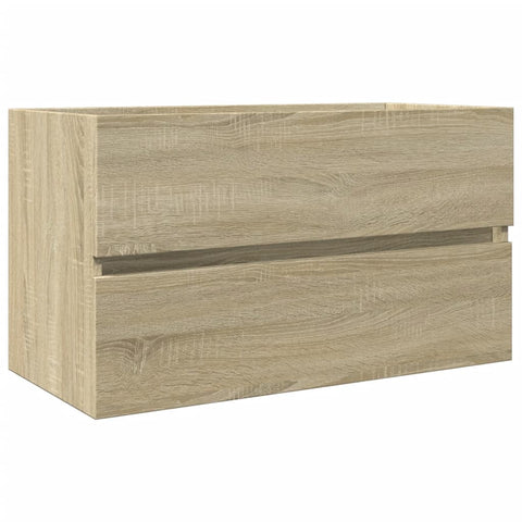 vidaXL Waschbeckenunterschrank Sonoma-Eiche 80x38,5x45cm Holzwerkstoff