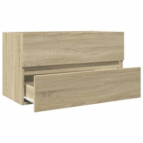 vidaXL Waschbeckenunterschrank Sonoma-Eiche 80x38,5x45cm Holzwerkstoff