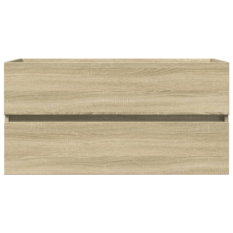 vidaXL Waschbeckenunterschrank Sonoma-Eiche 90x38,5x45cm Holzwerkstoff