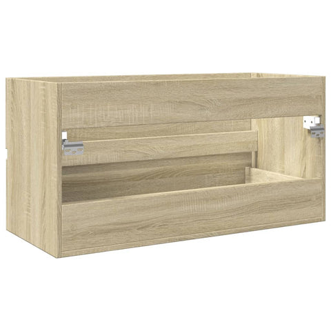 vidaXL Waschbeckenunterschrank Sonoma-Eiche 90x38,5x45cm Holzwerkstoff