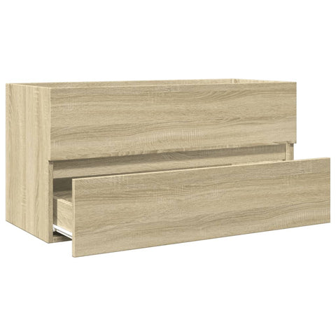 vidaXL Waschbeckenunterschrank Sonoma-Eiche 90x38,5x45cm Holzwerkstoff