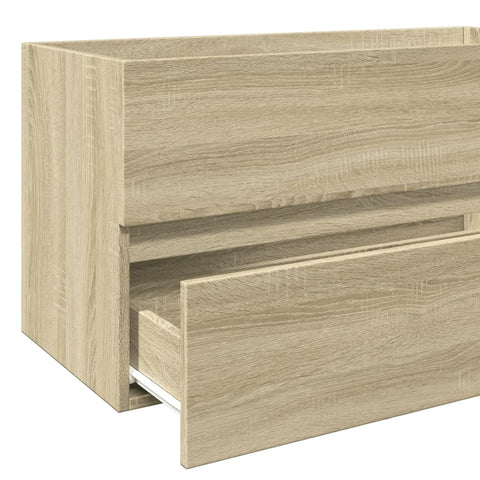 vidaXL Waschbeckenunterschrank Sonoma-Eiche 90x38,5x45cm Holzwerkstoff