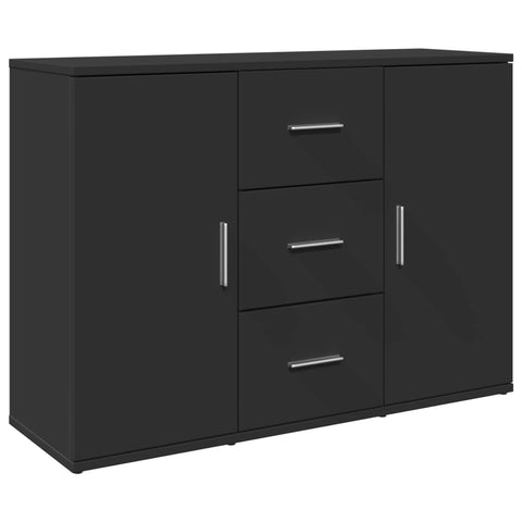 vidaXL Sideboard Schwarz 90,5x29,5x65 cm Holzwerkstoff