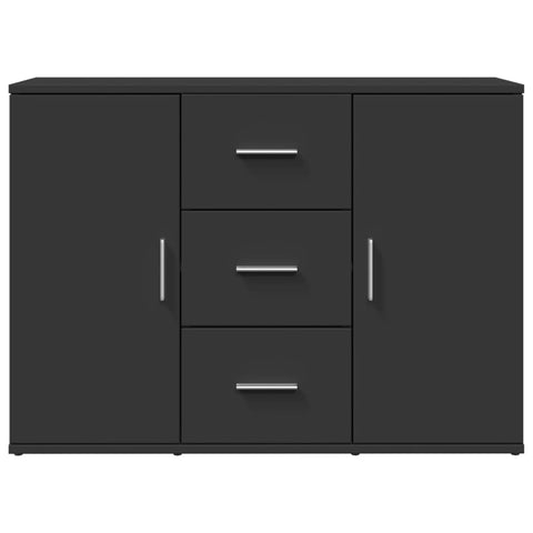 vidaXL Sideboard Schwarz 90,5x29,5x65 cm Holzwerkstoff