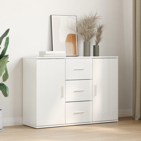 vidaXL Sideboard Hochglanz-Weiß 90,5x29,5x65 cm Holzwerkstoff