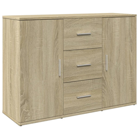 vidaXL Sideboard Sonoma-Eiche 90,5x29,5x65 cm Holzwerkstoff