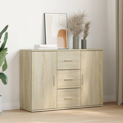 vidaXL Sideboard Sonoma-Eiche 90,5x29,5x65 cm Holzwerkstoff