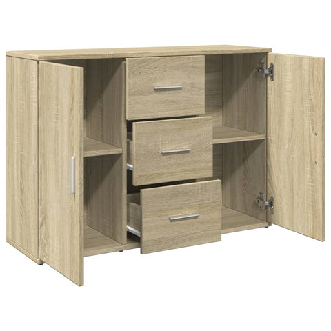 vidaXL Sideboard Sonoma-Eiche 90,5x29,5x65 cm Holzwerkstoff