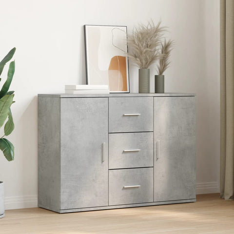 vidaXL Sideboard Betongrau 90,5x29,5x65 cm Holzwerkstoff