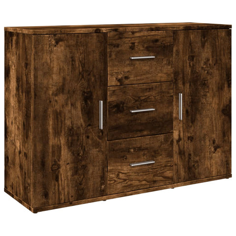 vidaXL Sideboard Räuchereiche 90,5x29,5x65 cm Holzwerkstoff