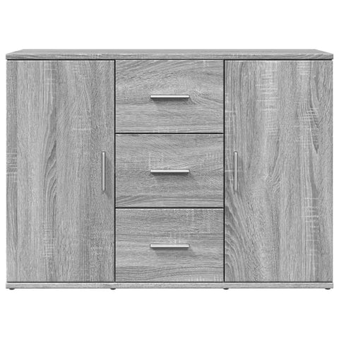 vidaXL Sideboard Grau Sonoma 90,5x29,5x65 cm Holzwerkstoff