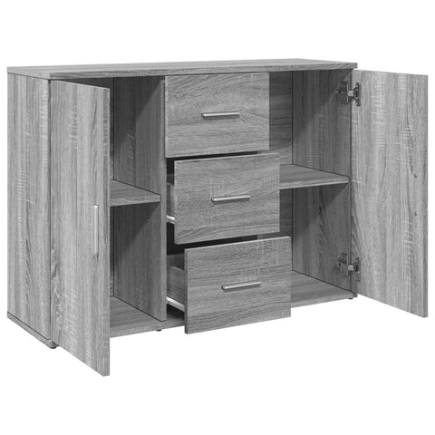 vidaXL Sideboard Grau Sonoma 90,5x29,5x65 cm Holzwerkstoff