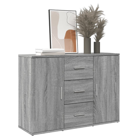 vidaXL Sideboard Grau Sonoma 90,5x29,5x65 cm Holzwerkstoff