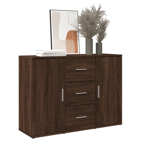 vidaXL Sideboard Braun Eichen-Optik 90,5x29,5x65 cm Holzwerkstoff