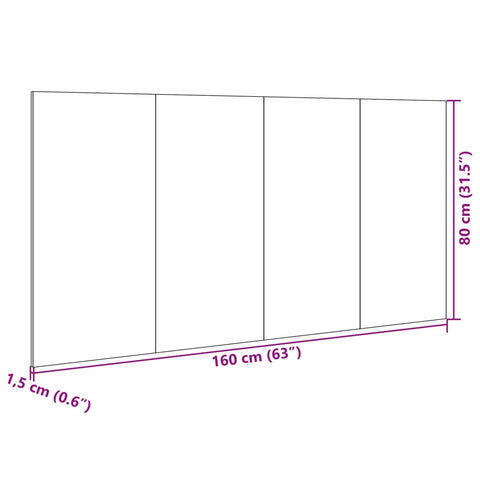 vidaXL Kopfteil mit Nachttischen Weiß 160 cm Holzwerkstoff