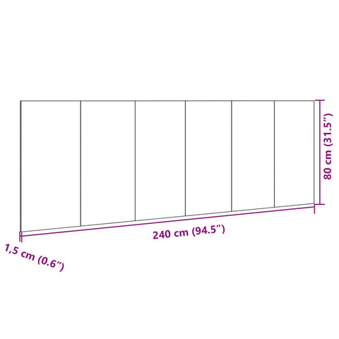 vidaXL Kopfteil mit Nachttischen Weiß 240 cm Holzwerkstoff