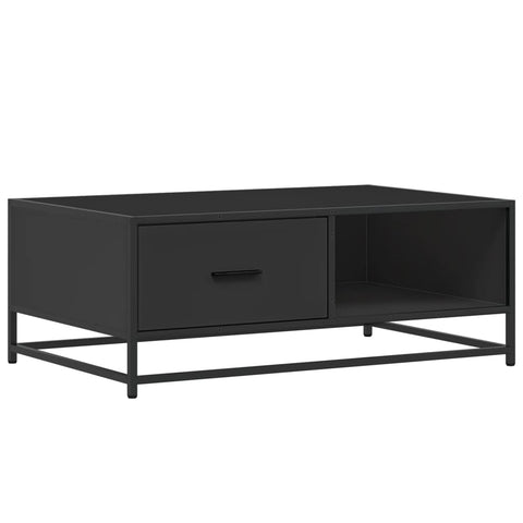 vidaXL Couchtisch Schwarz 90x57x35 cm Holzwerkstoff und Metall