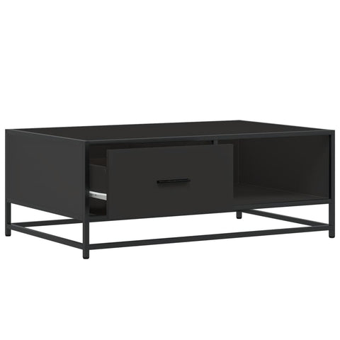 vidaXL Couchtisch Schwarz 90x57x35 cm Holzwerkstoff und Metall