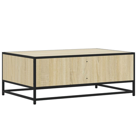 vidaXL Couchtisch Sonoma-Eiche 90x57x35 cm Holzwerkstoff und Metall