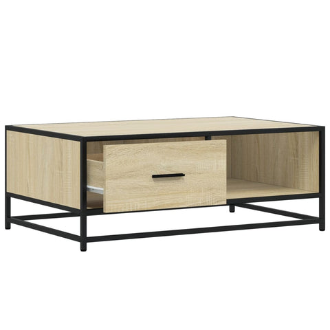 vidaXL Couchtisch Sonoma-Eiche 90x57x35 cm Holzwerkstoff und Metall