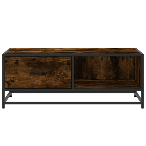 vidaXL Couchtisch Räuchereiche 90x57x35 cm Holzwerkstoff und Metall