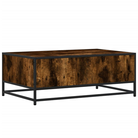 vidaXL Couchtisch Räuchereiche 90x57x35 cm Holzwerkstoff und Metall