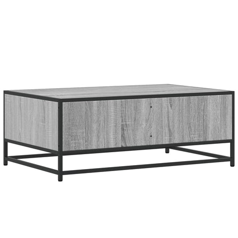 vidaXL Couchtisch Grau Sonoma 90x57x35 cm Holzwerkstoff und Metall