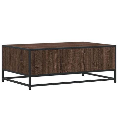 vidaXL Couchtisch Braun Eichen-Optik 90x57x35 cm Holzwerkstoff Metall