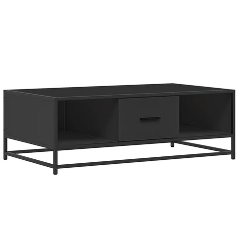 vidaXL Couchtisch Schwarz 100x57x35 cm Holzwerkstoff und Metall