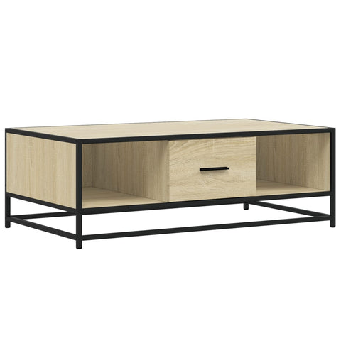 vidaXL Couchtisch Sonoma-Eiche 100x57x35 cm Holzwerkstoff und Metall