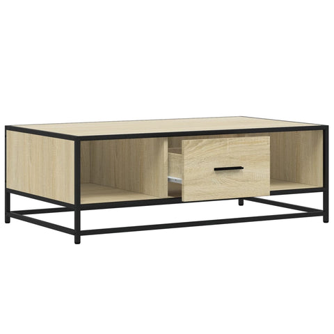 vidaXL Couchtisch Sonoma-Eiche 100x57x35 cm Holzwerkstoff und Metall