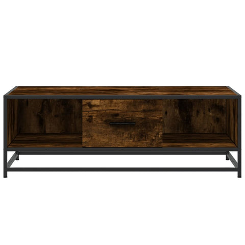 vidaXL Couchtisch Räuchereiche 100x57x35 cm Holzwerkstoff und Metall