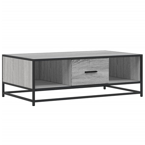 vidaXL Couchtisch Grau Sonoma 100x57x35 cm Holzwerkstoff und Metall