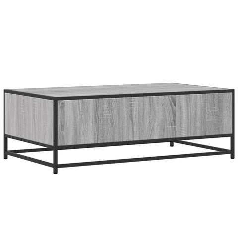 vidaXL Couchtisch Grau Sonoma 100x57x35 cm Holzwerkstoff und Metall