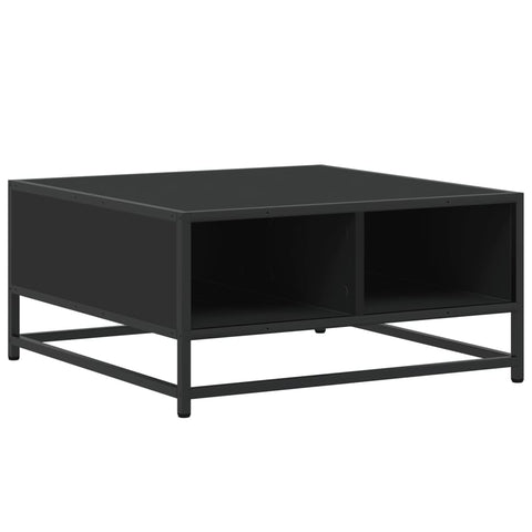 vidaXL Couchtisch Schwarz 60,5x60,5x30 cm Holzwerkstoff und Metall