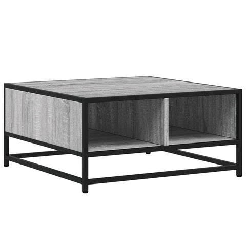 vidaXL Couchtisch Grau Sonoma 60,5x60,5x30 cm Holzwerkstoff und Metall