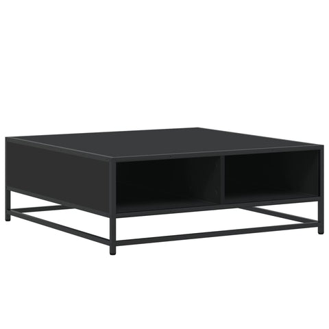 vidaXL Couchtisch Schwarz 80x80x30 cm Holzwerkstoff und Metall