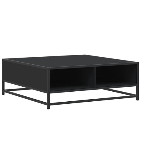 vidaXL Couchtisch Schwarz 80x80x30 cm Holzwerkstoff und Metall