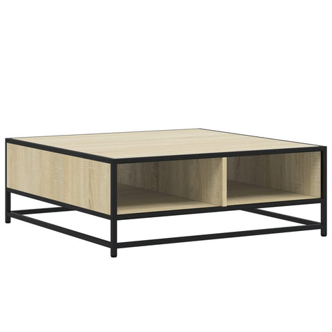 vidaXL Couchtisch Sonoma-Eiche 80x80x30 cm Holzwerkstoff und Metall