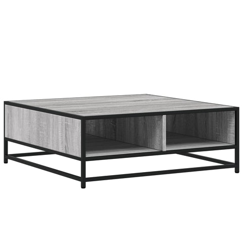 vidaXL Couchtisch Grau Sonoma 80x80x30 cm Holzwerkstoff und Metall