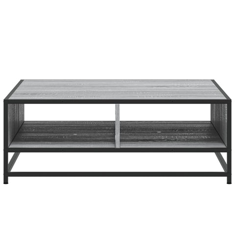 vidaXL Couchtisch Grau Sonoma 80x80x30 cm Holzwerkstoff und Metall