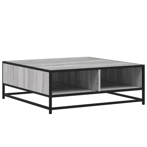 vidaXL Couchtisch Grau Sonoma 80x80x30 cm Holzwerkstoff und Metall